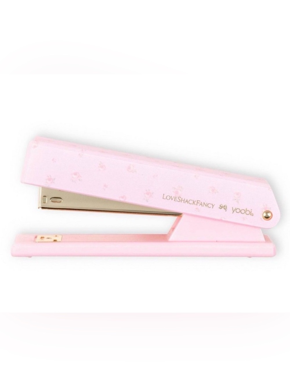 Blue Floral Ruffled Accessory Pouch & Pink Stapler Gift Set - Picture 5 of 11